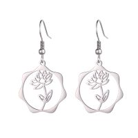 1 Pair Casual Simple Style Flower Plating Stainless Steel Drop Earrings sku image 8
