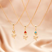 Casual Simple Style Tulip Alloy Plating Women's Pendant Necklace 1 Piece main image 3