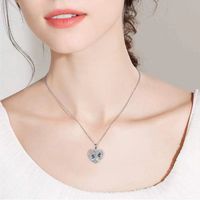 Elegant Simple Style Heart Shape Life Tree Alloy Plating Zircon Women's Pendant Necklace main image 4