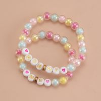 Casual Simple Style Letter Arylic Knitting Mother'S Day Women's Bracelets 2 Pieces Set main image 5