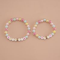 Casual Simple Style Letter Arylic Knitting Mother'S Day Women's Bracelets 2 Pieces Set sku image 1