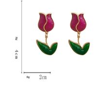 Sweet Simple Style Flower Alloy Resin Plating Women's Drop Earrings 1 Pair main image 2