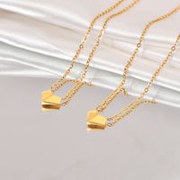 Titanium Steel Cute Sweet Heart Shape Necklace main image 1