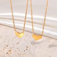 Titanium Steel Cute Sweet Heart Shape Necklace main image 4