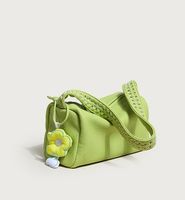 Femmes Grande Faux Cuir Couleur Unie Fleur Plage Fermeture Éclair Sac Bandoulière main image 1