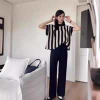 Daily Women's Casual Elegant Stripe Polyester Pants Sets Pants Sets main image 5