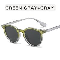 Simple Style Solid Color Ac Round Frame Full Frame Women's Sunglasses sku image 9