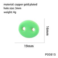 1 Stück 19*16mm Loch 3~3.9mm Kupfer 18 Karat Vergoldet Geometrisch Poliert Perlen main image 2