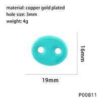 1 Piece 19*16mm Hole 3~3.9mm Copper 18K Gold Plated Geometric Polished Beads sku image 3
