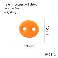 1 Stück 19*16mm Loch 3~3.9mm Kupfer 18 Karat Vergoldet Geometrisch Poliert Perlen main image 9