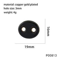 1 Piece 19*16mm Hole 3~3.9mm Copper 18K Gold Plated Geometric Polished Beads sku image 5
