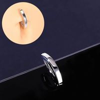 1 Piece Belly Rings Simple Style Classic Style Solid Color 304 Stainless Steel Buckle Zircon 18K Gold Plated main image 2