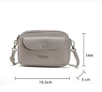 Women's Small Pu Leather Solid Color Classic Style Flip Cover Crossbody Bag Shoulder Bag main image 2