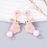1 Pair Cute Rabbit Alloy Drop Earrings main image 4