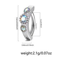 1 Piece Belly Rings Simple Style Classic Style Solid Color 304 Stainless Steel Buckle Zircon 18K Gold Plated sku image 4