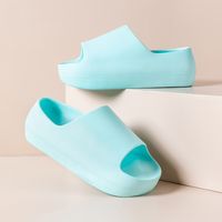 Women's Casual Solid Color Round Toe Platform Sandals Home Slippers main image 6