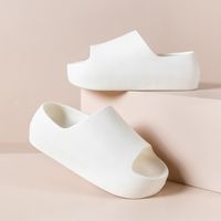 Women's Casual Solid Color Round Toe Platform Sandals Home Slippers main image 2