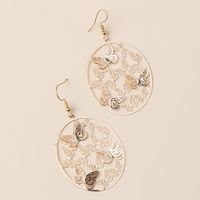 1 Pair Elegant Sexy Butterfly Plating Hollow Out Iron Gold Plated Drop Earrings main image 3