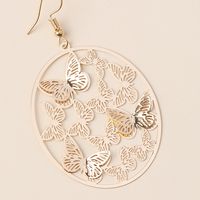 1 Pair Elegant Sexy Butterfly Plating Hollow Out Iron Gold Plated Drop Earrings main image 6