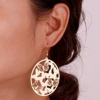 1 Pair Elegant Sexy Butterfly Plating Hollow Out Iron Gold Plated Drop Earrings main image 1