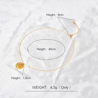 Titanium Steel 18K Gold Plated Simple Style Human Face Round Pendant Necklace main image 2