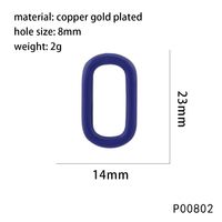 1 Piece 14*23mm Hole 6~9.9mm Copper 18K Gold Plated Oval Polished Pendant sku image 1