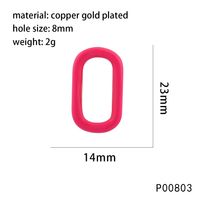 1 Piece 14*23mm Hole 6~9.9mm Copper 18K Gold Plated Oval Polished Pendant sku image 2