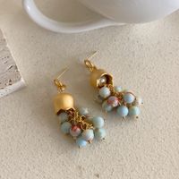 Casual Elegant Grape Beaded Copper Plating Women's Drop Earrings 1 Pair main image 2