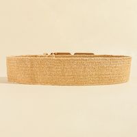 Elegant Simple Style Solid Color Solid Color Straw Handmade Women's Woven Belts main image 5