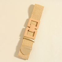 Elegant Simple Style Solid Color Solid Color Straw Handmade Women's Woven Belts main image 4