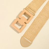 Elegant Simple Style Solid Color Solid Color Straw Handmade Women's Woven Belts main image 6