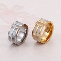 Stainless Steel IG Style Geometric Polishing Plating Inlay Shell Rings main image 1