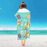 Vacation Letter Fish Polyester Bath Towels sku image 24