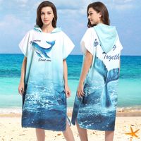Vacation Letter Fish Polyester Bath Towels sku image 2