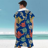 Vacation Letter Fish Polyester Bath Towels sku image 34