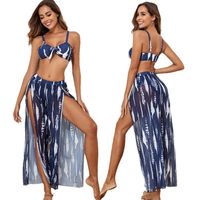 Women's Basic Modern Style Stripe 3 Pieces Set Bikinis Swimwear main image 2