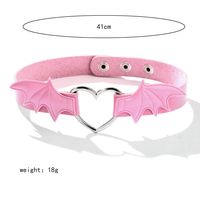 Gothic Sexy Wings Pu Leather Alloy Women's Bracelets Necklace sku image 6