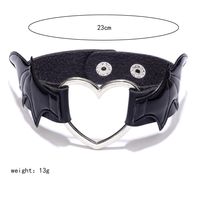 Gothic Sexy Wings Pu Leather Alloy Women's Bracelets Necklace sku image 1