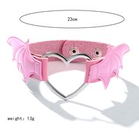 Gothic Sexy Wings Pu Leather Alloy Women's Bracelets Necklace sku image 2