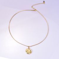 Titan Stahl 18 Karat Vergoldet Einfacher Stil Sonnenblume Halskette Mit Anhänger main image 5