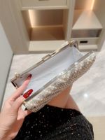 Silver Polyester Geometric Beading Evening Bags main image 4