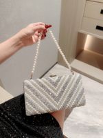 Silver Polyester Geometric Beading Evening Bags main image 1
