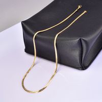 Titan Stahl 18 Karat Vergoldet Einfacher Stil Einfarbig Halskette main image 6