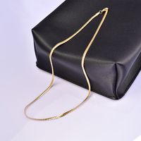 Titan Stahl 18 Karat Vergoldet Einfacher Stil Einfarbig Halskette sku image 1