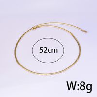 Titanium Steel 18K Gold Plated Simple Style Solid Color Necklace main image 2