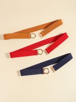 Casual Simple Style Geometric Alloy Elastic Band Women's Woven Belts main image 3