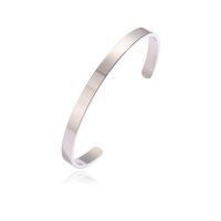 Simple Style Letter Stainless Steel Plating Unisex Cuff Bracelets sku image 1