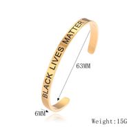 Simple Style Letter Stainless Steel Plating Unisex Cuff Bracelets main image 2