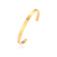 Simple Style Letter Stainless Steel Plating Unisex Cuff Bracelets sku image 3