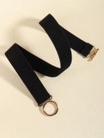 Casual Simple Style Geometric Alloy Elastic Band Women's Woven Belts main image 5